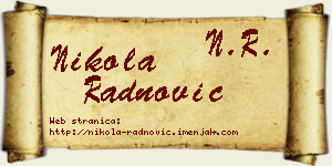 Nikola Radnović vizit kartica